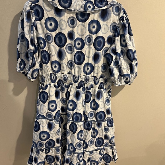 NWOT Marigold Blue and White Patterned Wrap Dress - Picture 10 of 10